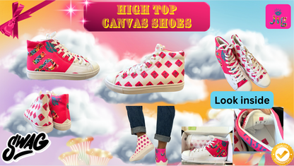 High-Top Canvas Shoes