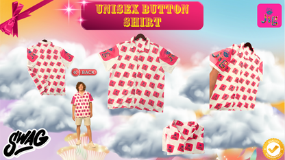 Jig's Unisex All-Over Print Button Shirt